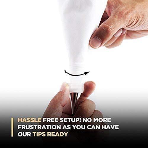 Piping nozzles and bag set for cake icing Piping nozzles and bag set for cake icing